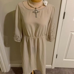 Nice cream dress for work or church.